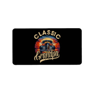 Classic Opa Funny Sprichwort Car Lover Vater Pap Adressaufkleber