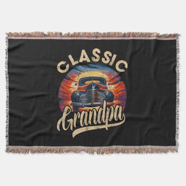 Classic Opa Funny Sprichwort Car Lover Vater Pap Decke (Vorderseite)