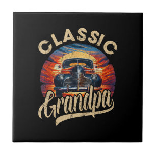 Classic Opa Funny Sprichwort Car Lover Vater Pap Fliese