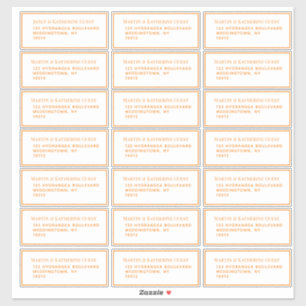 Classic Orange Guest Mailing Labels 21 pro Blatt