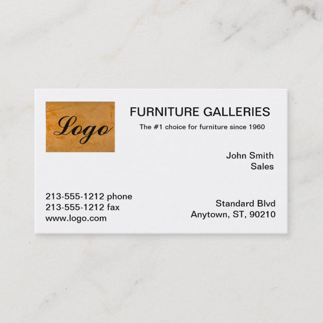Classic Orange Logo Business Cards Visitenkarte (Vorderseite)