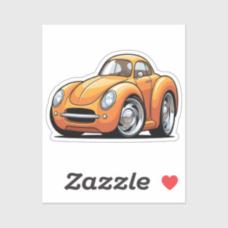 Classic Orange Toon Car Aufkleber
