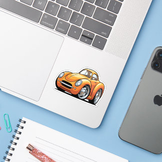 Classic Orange Toon Car Aufkleber