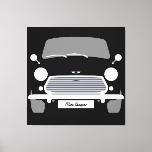 Classic Original Black Austin Mini Cooper Leinwanddruck