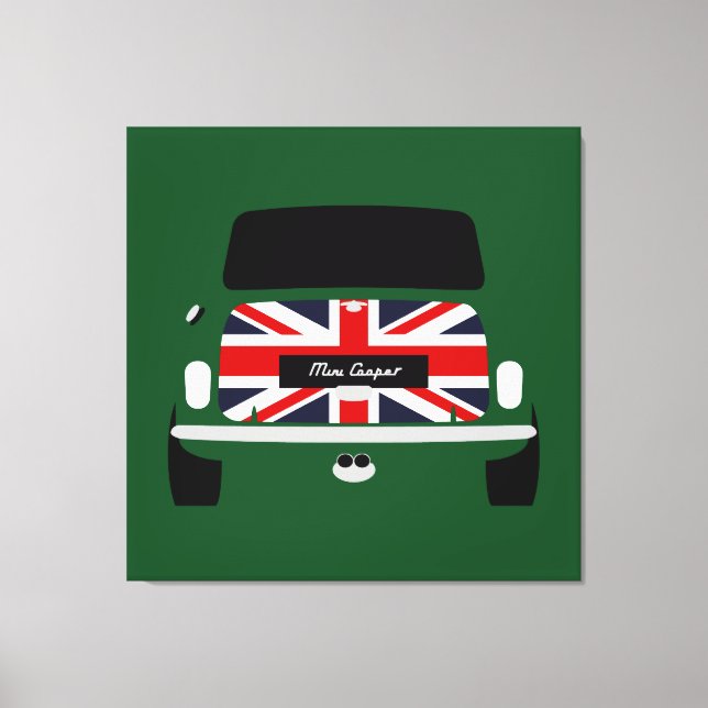 Classic Original Union Jack Austin Mini Cooper Leinwanddruck (Vorderseite)