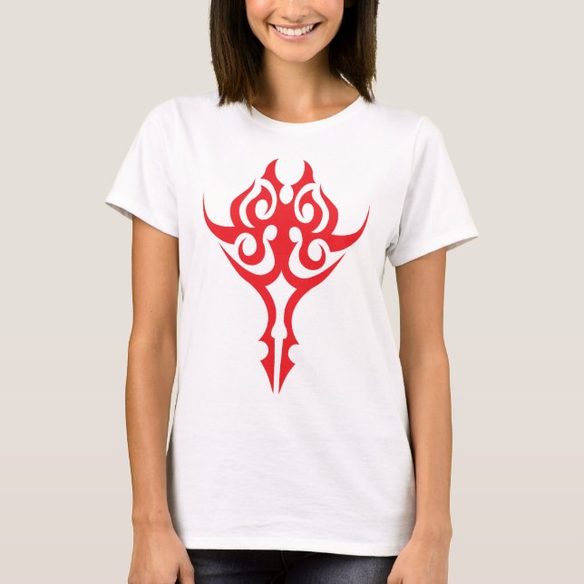 Classic Ornamental Floral Border Elegant Design T-Shirt (Vorderseite)