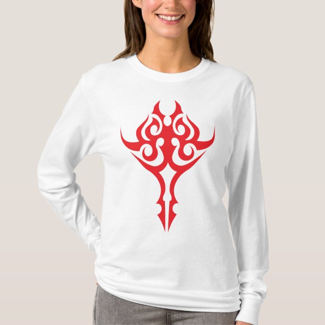 Classic Ornamental Floral Border Elegant Design T-Shirt (Vorderseite)