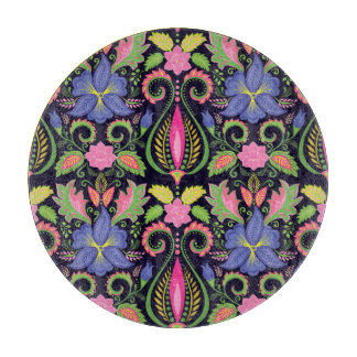 Classic Pansy: Vintages Blumenmuster Schneidebrett