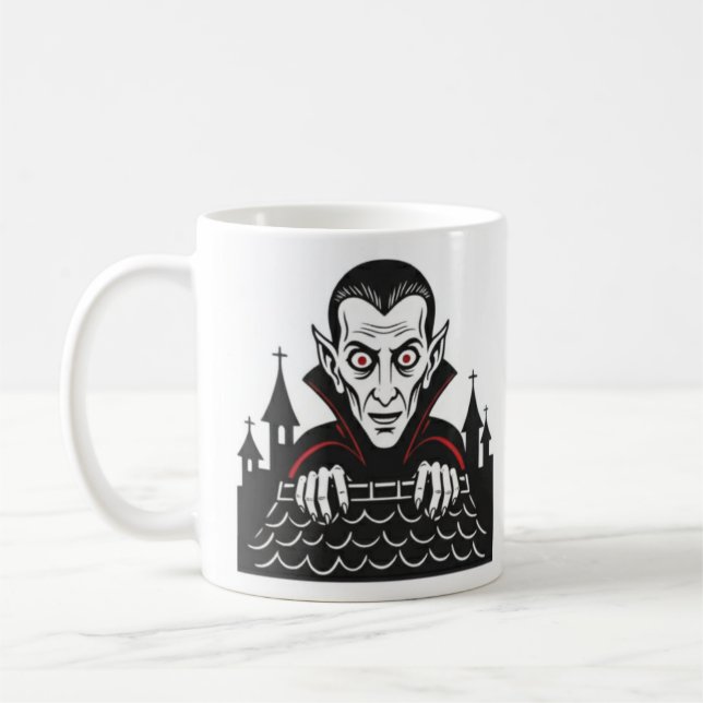 Classic Peeking Vampire Mug  Kaffeetasse (Links)
