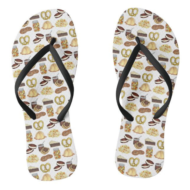Classic Pennsylvania PA Dutch Amish Food Geschirr Flip Flops (Fußbett)