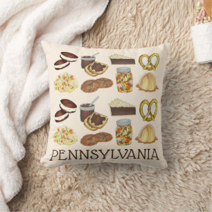 Classic Pennsylvania PA Dutch Amish Food Geschirr Kissen