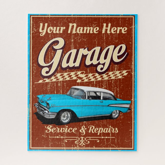Classic Personalisiert Garage 1957 (Vertikal)