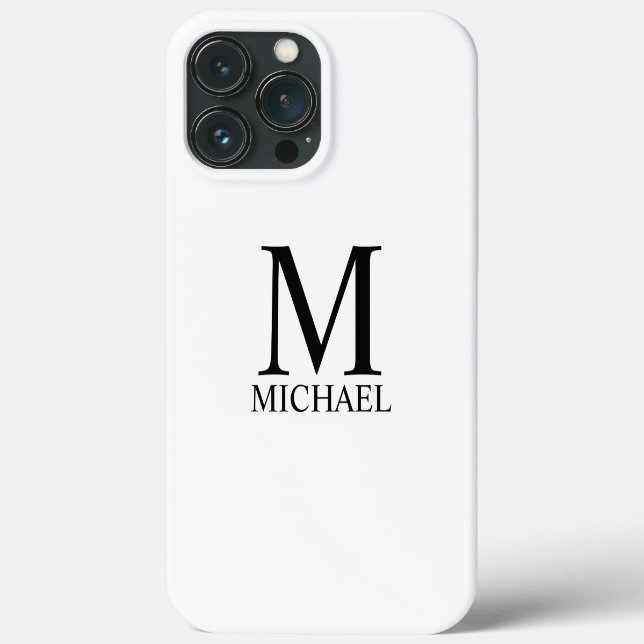 Classic Personalisiert Monogram und Name Case Mate (Rückseite)