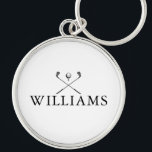 Classic Personalisiert Name Golf Clubs Schlüsselanhänger<br><div class="desc">Personalisieren Sie den Namen in klassischer Typografie,  um ein einzigartiges Golfgeschenk zu schaffen und für jeden Golfer zu behalten. Entwickelt von Thisisnotme©</div>
