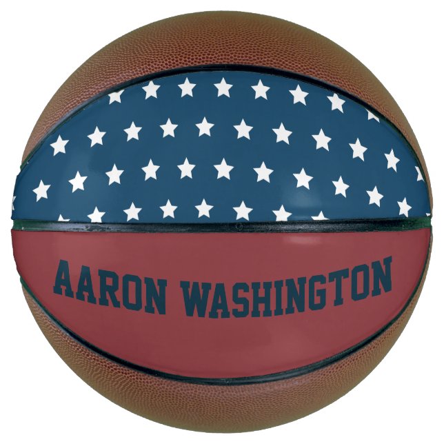 Classic Personalisiert Patriotic Basketball (Vorderseite)