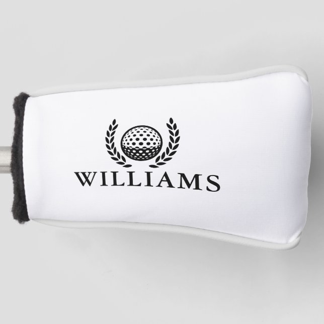 Classic Personalized Name Monogram Golf Headcover (Vorderseite)
