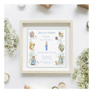Classic Peter der Rabbit Beatrix Potter Geburtstag Einladung