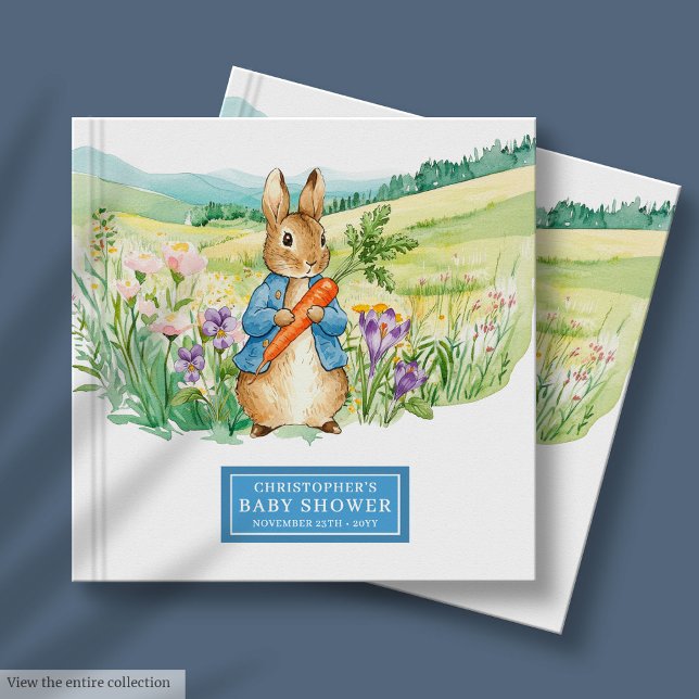 Classic Peter Rabbit Baby shower Livre d'invité Bo (Classic Peter Rabbit Baby Shower Guest Book Boy)