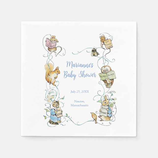 Classic Peter the Rabbit Baby Shower Serviette (Vorderseite)