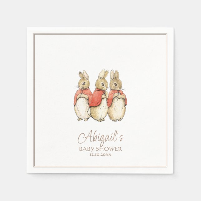 Classic Peter the Rabbit Baby Shower Serviette (Vorderseite)