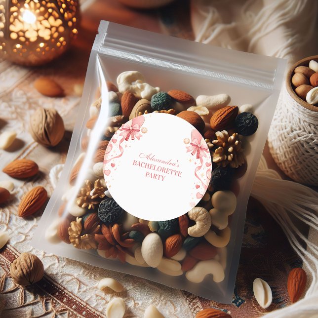 Classic Pickleball Garden Bachelorette Party Runder Aufkleber (Von Creator hochgeladen)