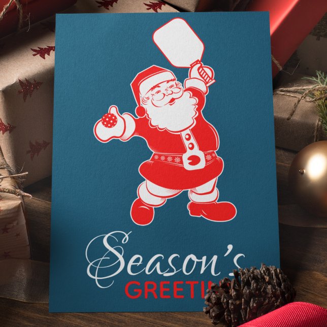 Classic Pickleball Santa Blue Weihnachten (Von Creator hochgeladen)
