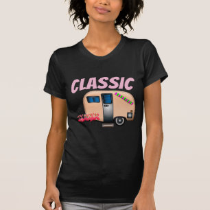 CLASSIC PINK CAMPER TRAILER GEBURTSTAG T - SHIRT