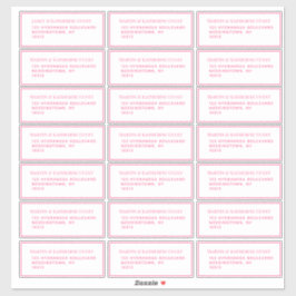 Classic Pink Guest Mailing Labels 21 pro Blatt