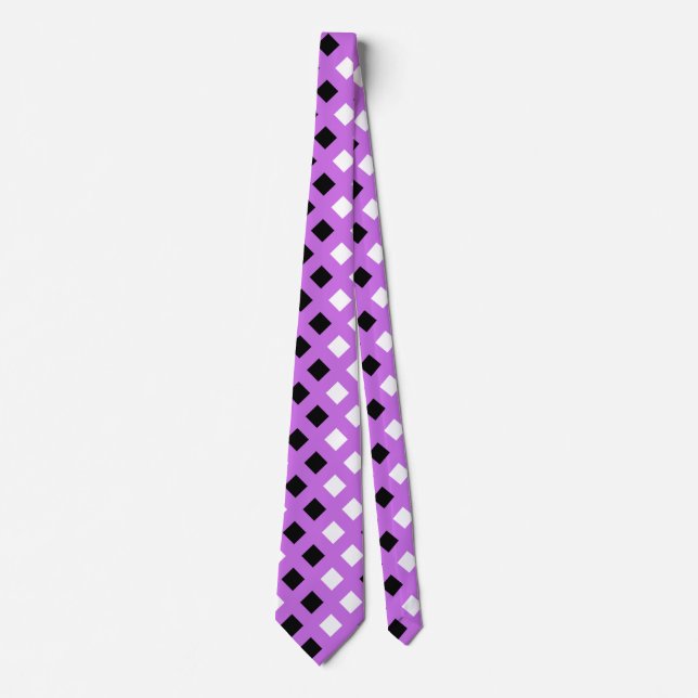 Classic Pink Kariert Unisex Neck Tie Krawatte (Vorderseite)