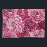 Classic Pink Peonies Clusters Floral Kitchtuch Küchentuch<br><div class="desc">Feminines, elegantes und klassisches Küchenhandtuch mit rosafarbenen Pfannengehölzen. Ein perfekter Akzent für Ihre Küche.</div>