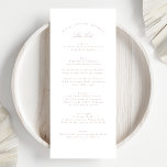 Classic Pink Taupe Calligraphy Formal Wedding Menükarte<br><div class="desc">This Design is part of a collection;
Please get in touch with me if you need help finding matching designs or products;
Also available in alternate colors</div>