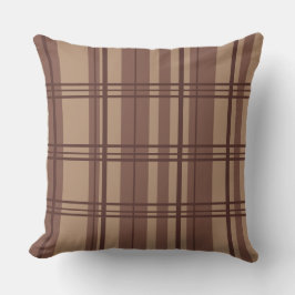 Classic Plaid Brown Shades Throw Pillow Kissen