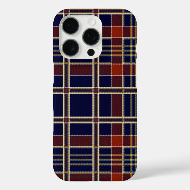 Classic Plaid iPhone 16 Pro Hülle (Rückseite)