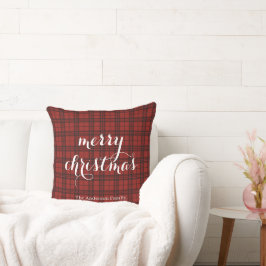 Classic Plaid Merry Christmas Festive -  Kissen