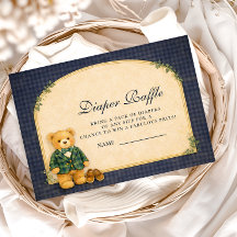 Classic Plaid Nursery Teddy Diapper Raffle