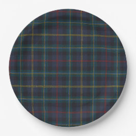 Classic Plaid Teddy Bear Baby Shower Paper Plates Pappteller