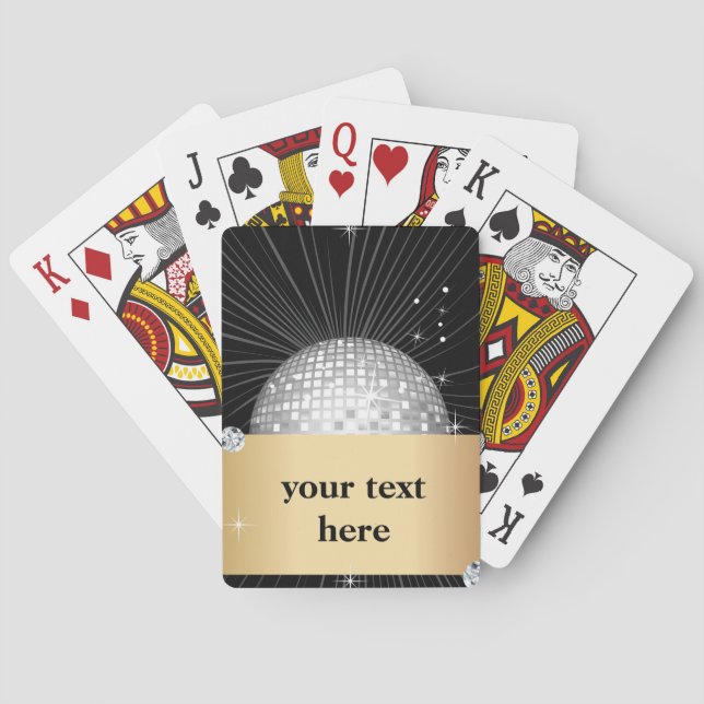Classic Playing Cards, Glitzer Disco Ball Spielkarten (Rückseite)
