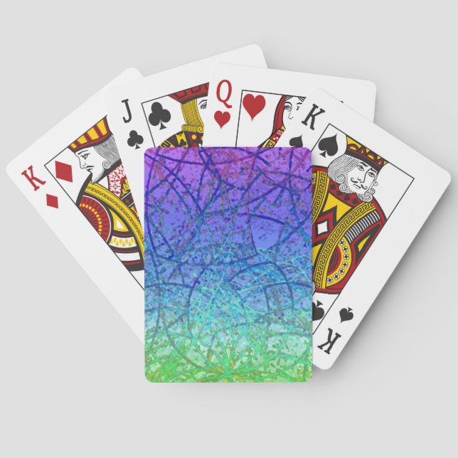 Classic Playing Cards Grunge Abstrakte Kunst Spielkarten (Rückseite)