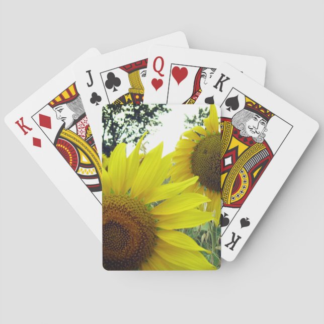 Classic Playing Cards Sonnenblumen Foto Spielkarten (Rückseite)