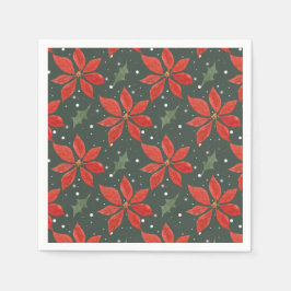 Classic Poinsetta Serviette