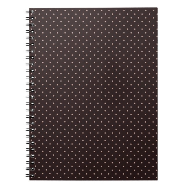 Classic Polka Dot Pattern, Brown, Boho Polka Dots Notizblock (Vorderseite)