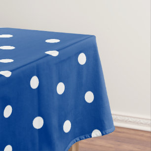 Classic Polka Dots Navy Blue und White Tischdecke