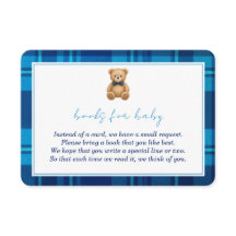 Classic Preppy Blue Kariert Bären Books for Baby