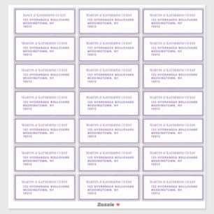 Classic Purple Guest Mailing Étiquettes 21 Par Feu