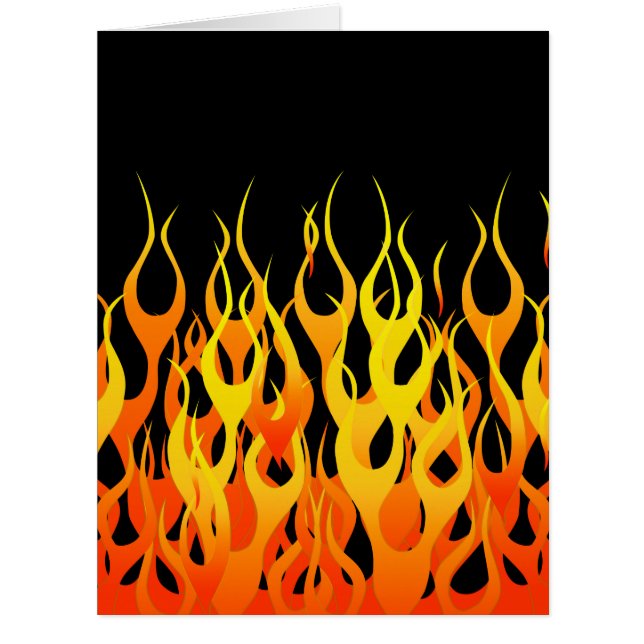 Classic Racing Flames on Solid Black (Vorderseite)