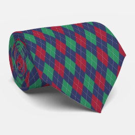 Classic Raute Blue Red Green Weihnachten Krawatte