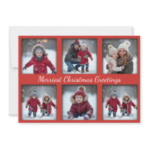 Classic Red 6-Foto Weihnachtsgrüße | Familie