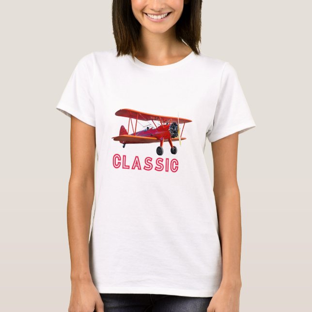 Classic Red Airplane T-Shirt (Vorderseite)
