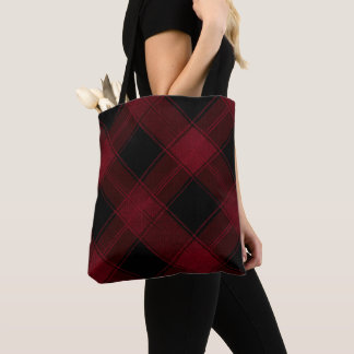 Classic Red and Black Buffalo Plaid Tote Bag, Rust Tasche