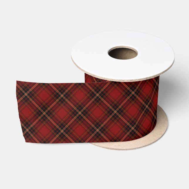 Classic Red, Black & Gold Weihnachtsmann Satinband (Spule)